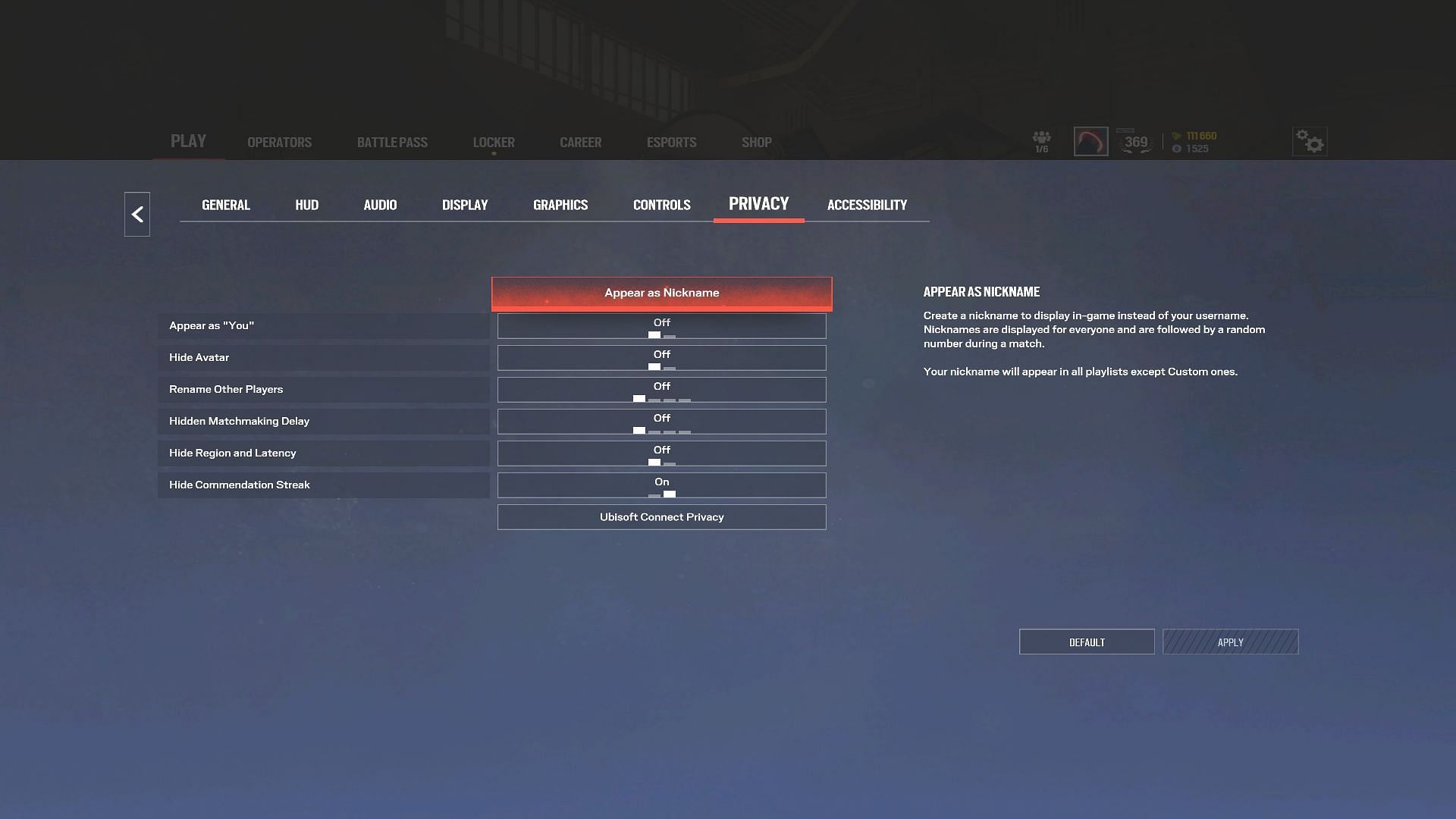 Privacy settings can help avoid elo-trapping in Rainbow Six Siege X (Image via Sportskeeda Gaming || Ubisoft)
